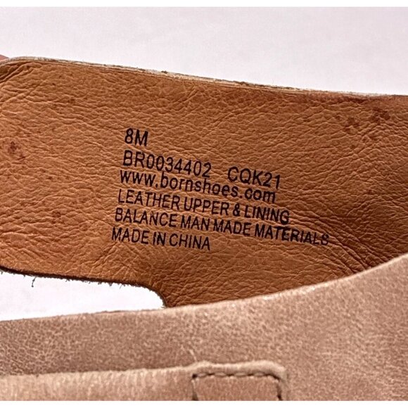 Born Marlowe leather gladiator Womens sandals natural or light brown size 9 - Picture 6 of 6